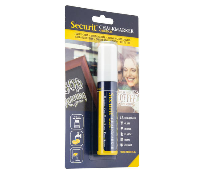 Krijtstift Securit SMA-720 blok wit 7-15mm blister