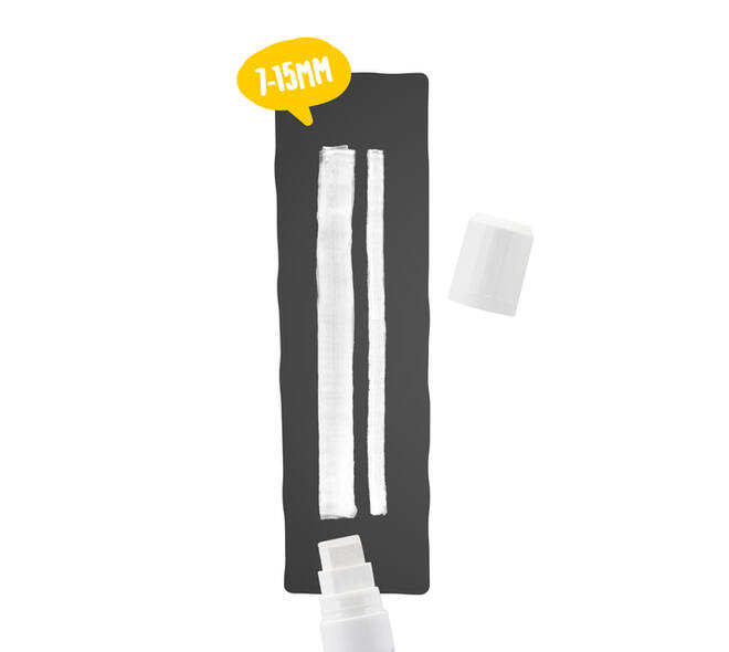 Krijtstift Securit SMA-720 blok wit 7-15mm blister