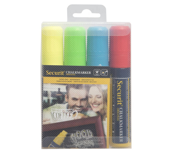 Krijtstift Securit SMA-720 blok ass 7-15mm blister à 4 stuks
