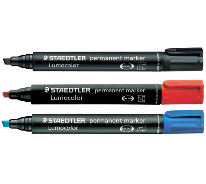 Viltstift Staedtler Lumocolor 350 permanent schuin rood