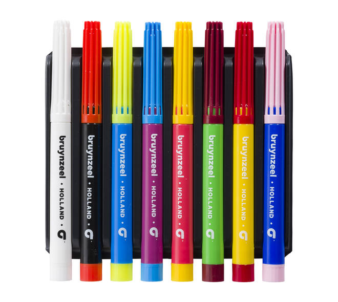 Viltstift Bruynzeel Kids Magic assorti 8 stuks