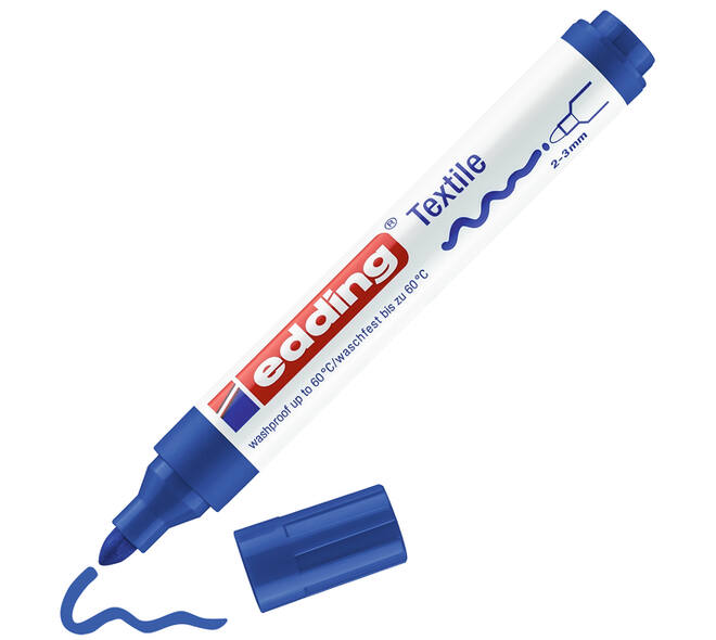 Textielmarker edding 4500 rond 2-3mm blauw