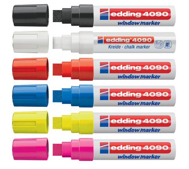 Krijtstift edding 4090 window schuin 4-15mmzwart bister à 1 stuk