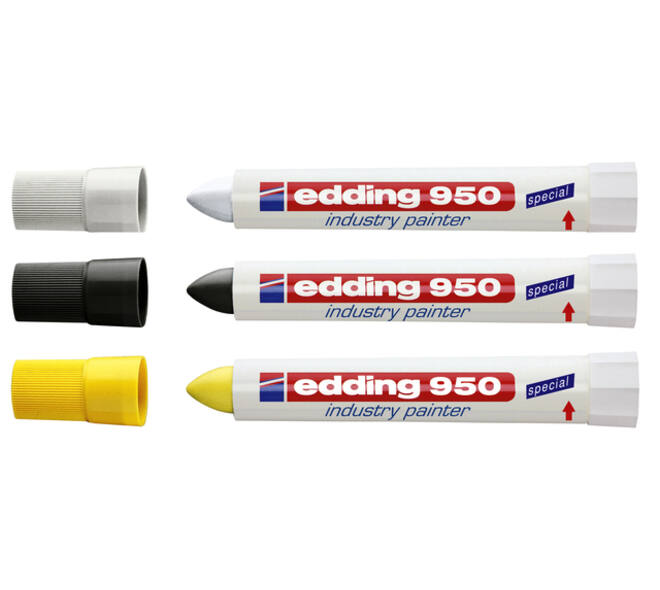 Viltstift edding 950 pastamarker industry rond 10mm geel