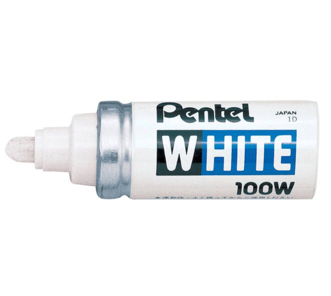 Viltstift Pentel 100W rond 4mm wit