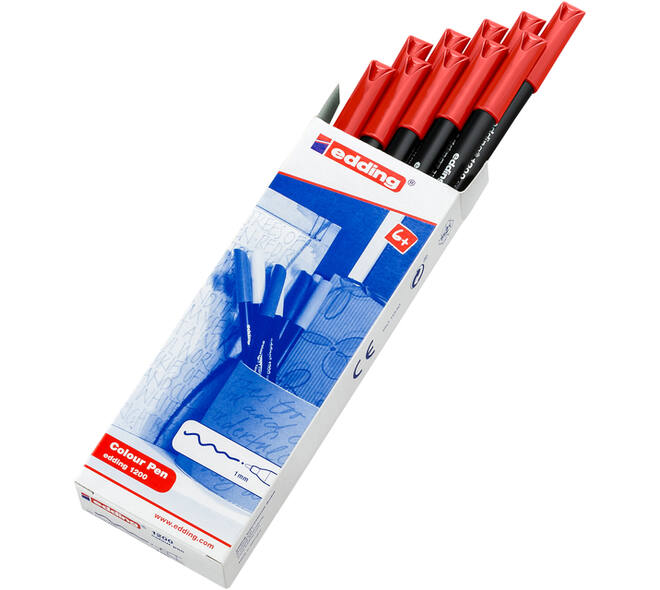 Fineliner edding 1200 002 fijn rood
