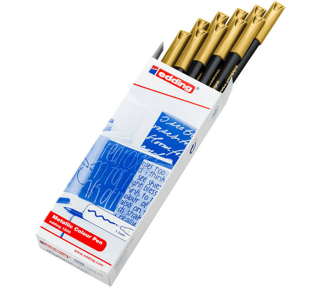 Fineliner edding 1200 053 fijn metallic goud