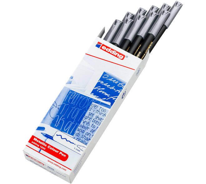 Fineliner edding 1200 054 fijn metallic zilver