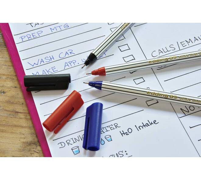 Fineliner Edding 89/10 fijn assorti blister à 10 stuks