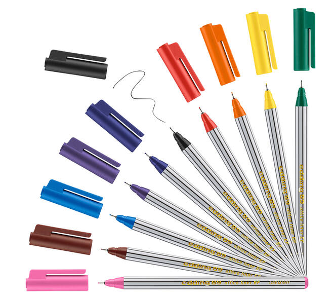 Fineliner Edding 89/10 fijn assorti blister à 10 stuks