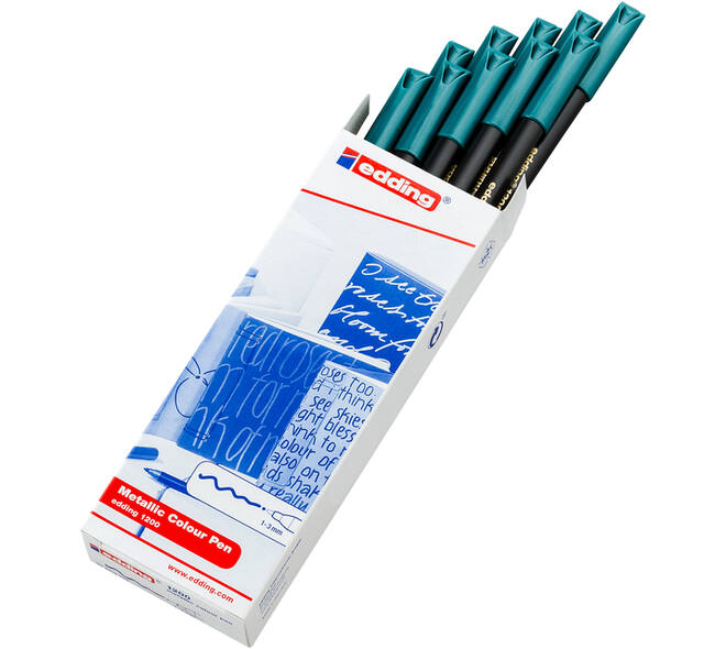 Fineliner edding 1200 074  fijn metallic groen
