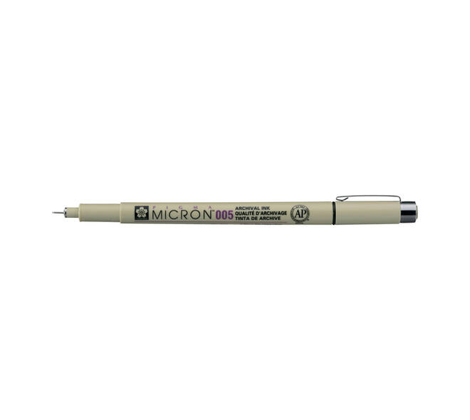 Fineliner Sakura Pigma Micron 005 0.2mm zwart