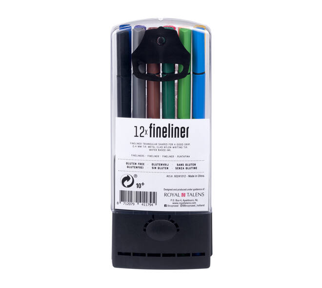 Fineliner Bruynzeel Teens assorti etui à 12 stuks