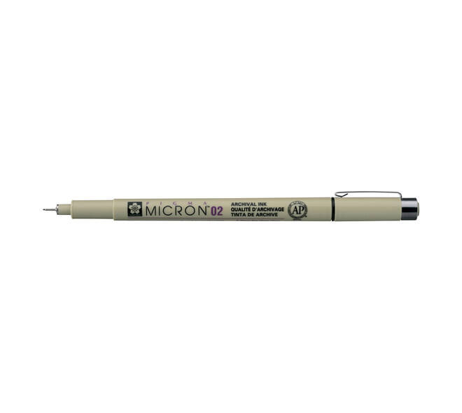 Fineliner Sakura Pigma Micron 02 0.3mm zwart