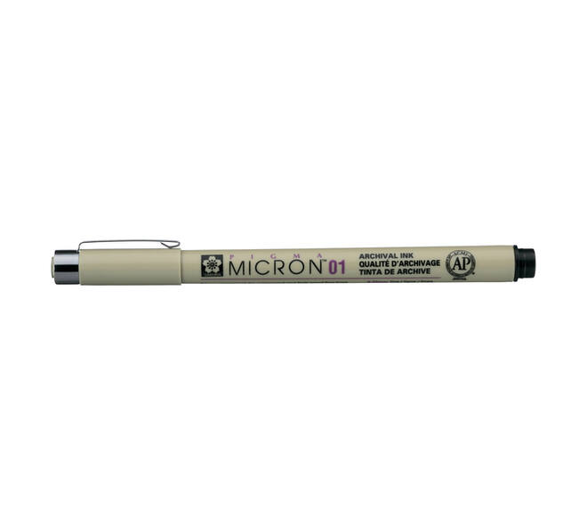 Fineliner Sakura Pigma Micron 01 0.25mm zwart