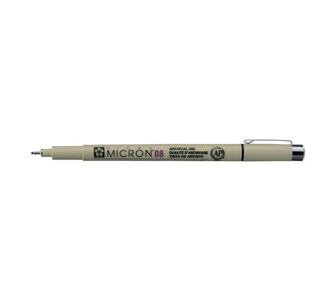 Fineliner Sakura Pigma Micron 08 0.5mm zwart