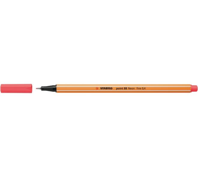 Fineliner STABILO point 88/040 fijn neon rood
