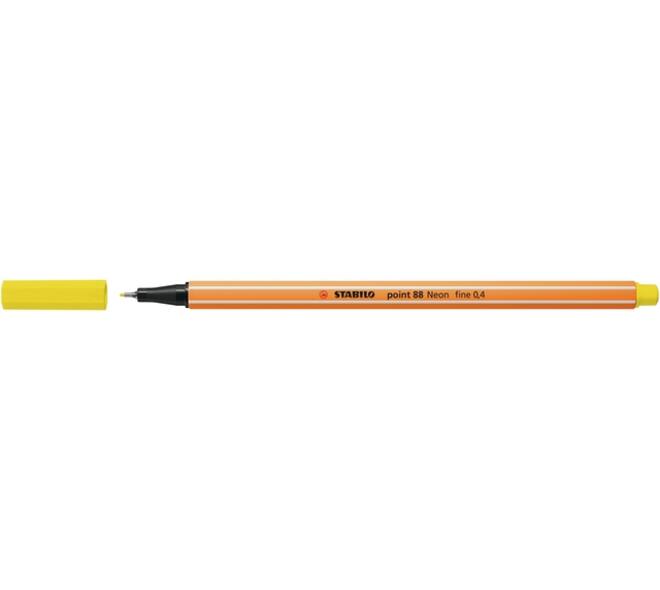 Fineliner STABILO point 88/024 fijn neon geel