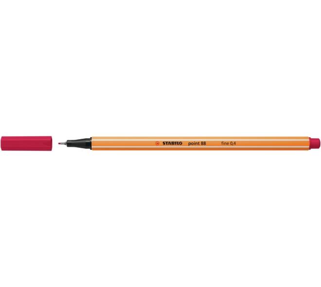 Fineliner STABILO point 88/50 fijn donkerrood