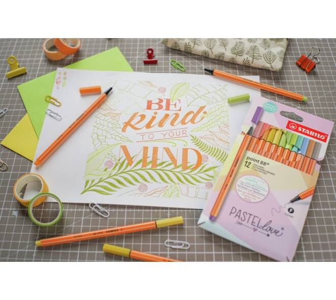 Fineliner STABILO point 88/50 fijn donkerrood