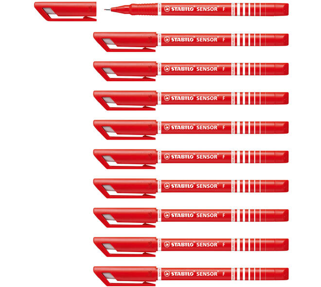Fineliner STABILO Sensor 189/40 fijn rood