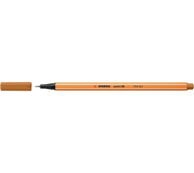 Fineliner STABILO point 88/89 fijn donker oker