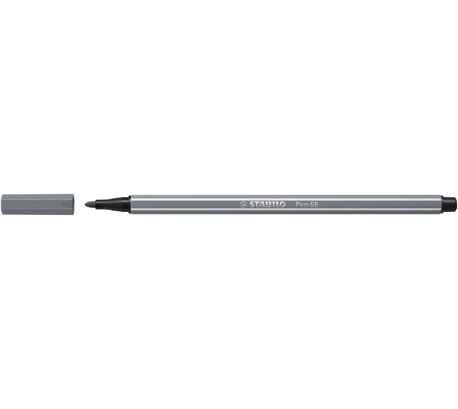 Viltstift STABILO Pen 68/96 medium donkergrijs