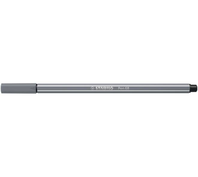Viltstift STABILO Pen 68/96 medium donkergrijs