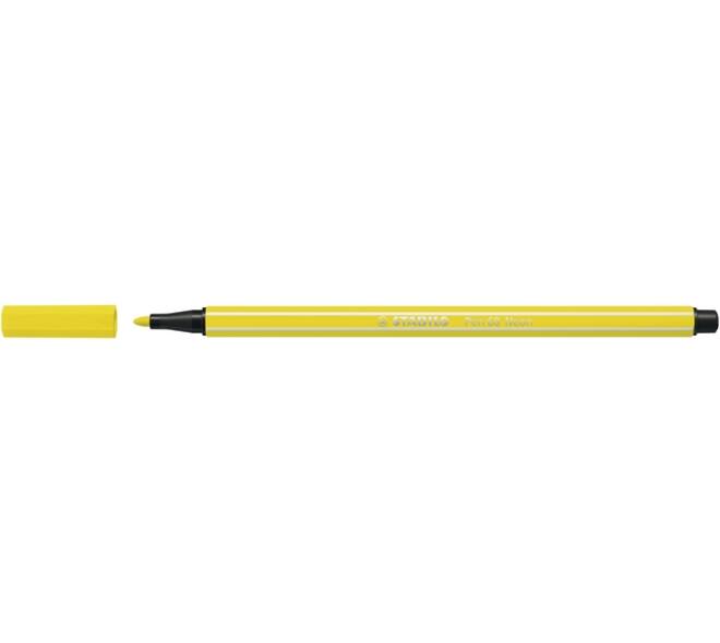 Viltstift STABILO Pen 68/024 medium neon geel