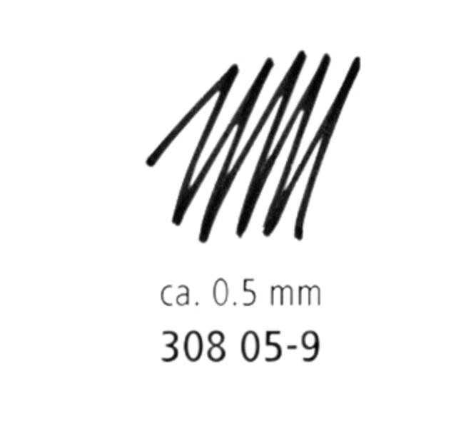 Fineliner Staedtler Pigment 308 zwart 0.5mm