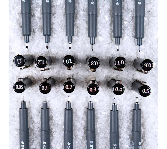 Fineliner Staedtler Pigment 308 zwart 0.6mm