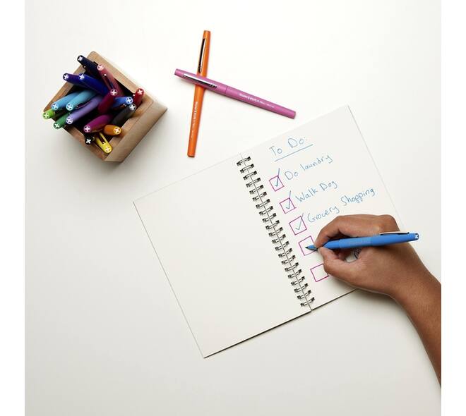 Fineliner Paper Mate Flair Original medium zwart valuepack à 36 stuks