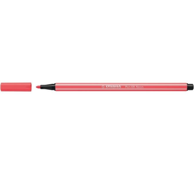 Viltstift STABILO Pen 68/040 medium neon rood