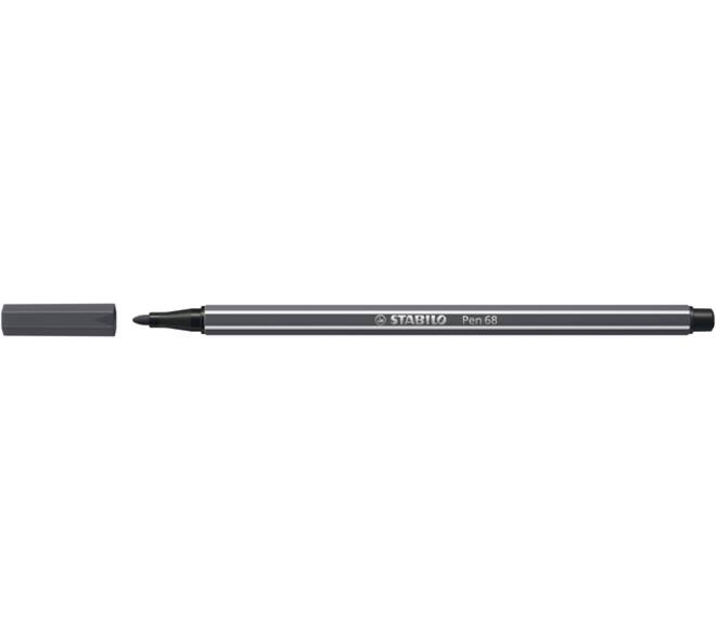 Viltstift STABILO Pen 68/97 medium diepkoud grijs