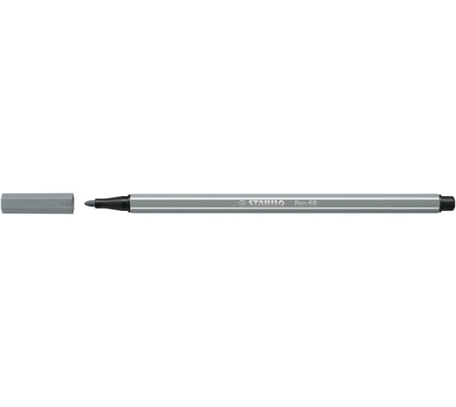 Viltstift STABILO Pen 68/95 medium middel koudgrijs