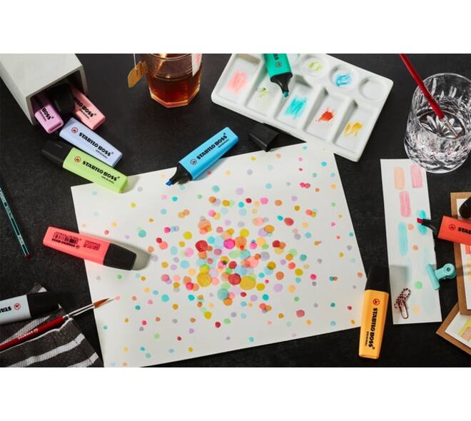 Markeerstift STABILO BOSS Original 70/4 assorti blister à 4 stuks