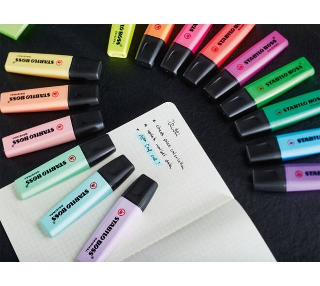 Markeerstift STABILO BOSS Original 70/6 pastel assorti etui à 6 stuks