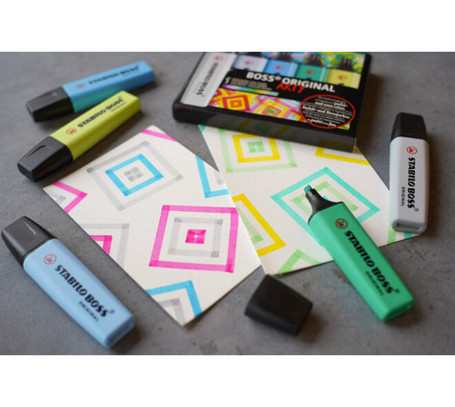 Markeerstift STABILO BOSS Original 70/4 assorti etui à 4 stuks