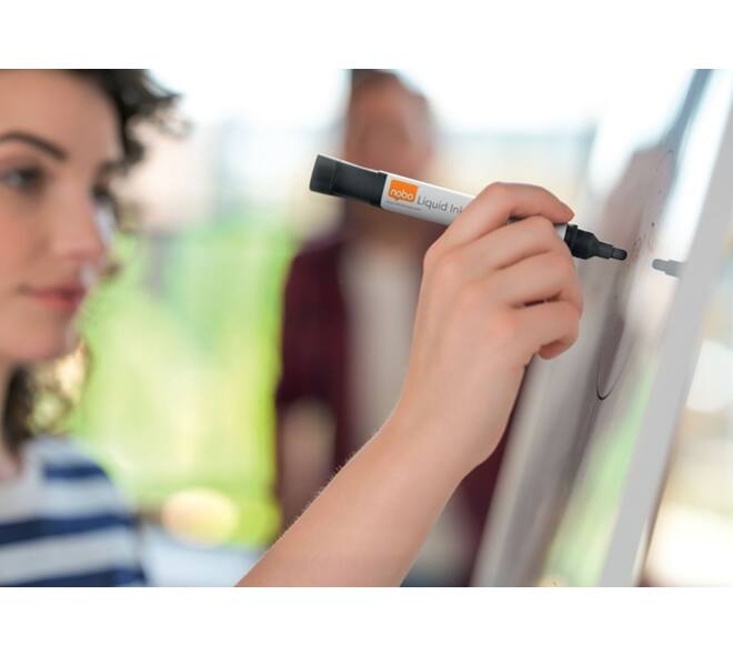 Whiteboardmarker Nobo Liquid ink rond assorti 3mm 4st