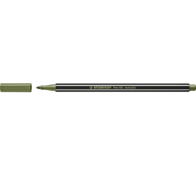 Viltstift STABILO Pen 68/843 medium metallic lichtgroen