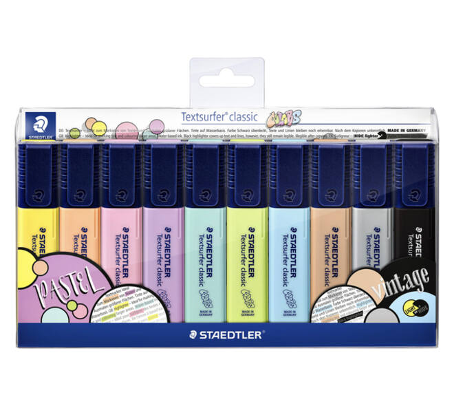 Markeerstift Staedtler 364 Textsurfer vintage en pastel assorti 10st