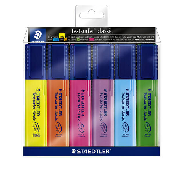 Markeerstift Staedtler 364 Textsurfer assorti 6 stuks
