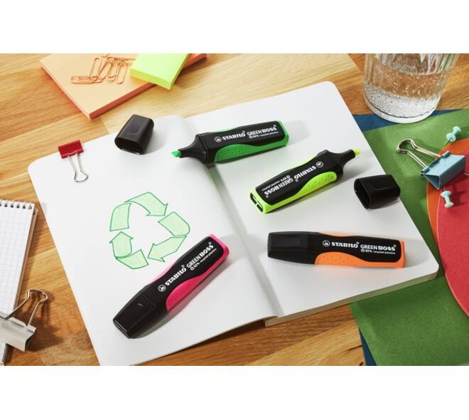 Markeerstift STABILO GREEN BOSS 6070/24 geel
