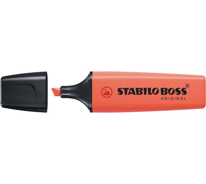 Markeerstift STABILO BOSS Original 70/140 pastel zacht koraalrood