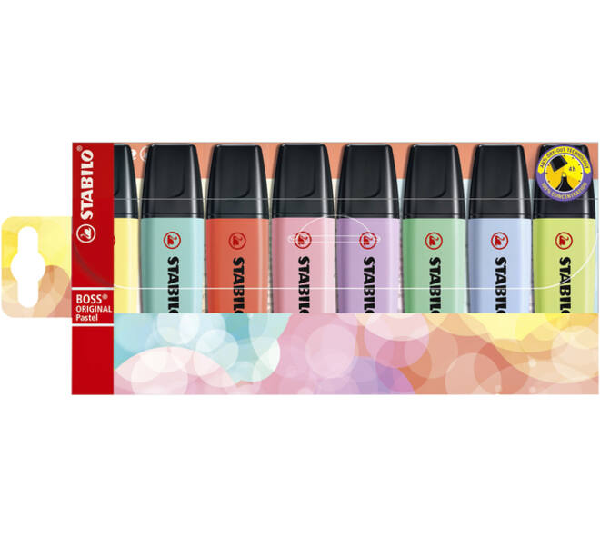 Markeerstift STABILO BOSS Original 70/8 pastel assorti etui à 8 stuks
