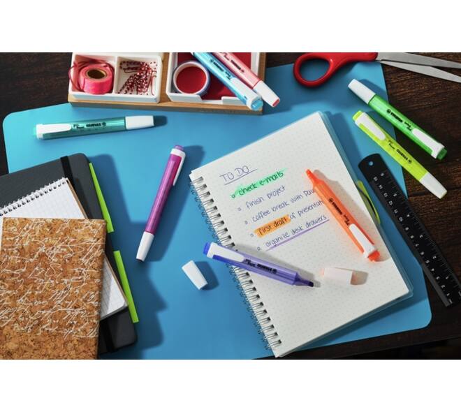 Markeerstift STABILO Swing cool 275/4 assorti etui à 4 stuks