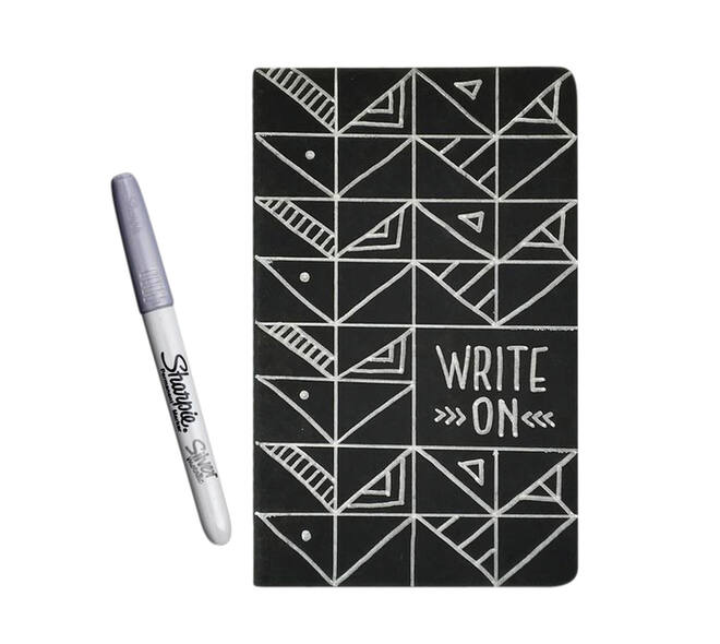 Viltstift Sharpie rond fijn metallic zilver blister à 1 stuk