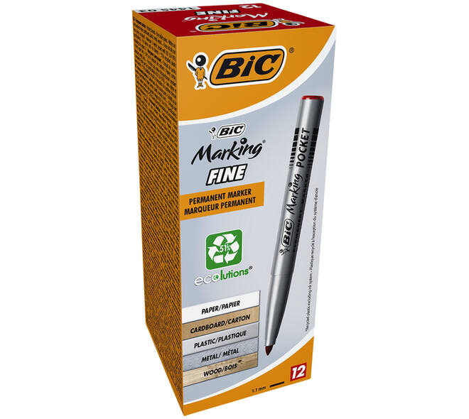 Viltstift Bic 1445 ecolutions rond fijn rood