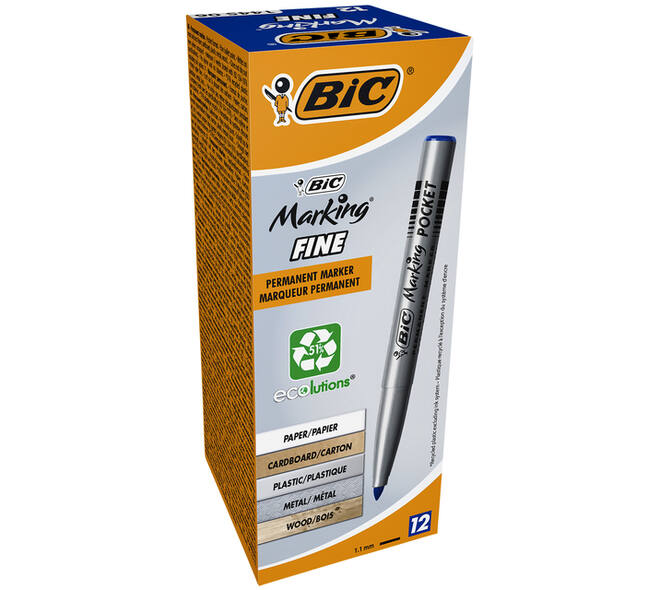 Viltstift Bic 1445 ecolutions rond fijn blauw
