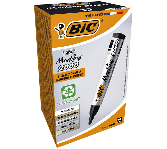Viltstift Bic 2000 ecolutions rond large zwart